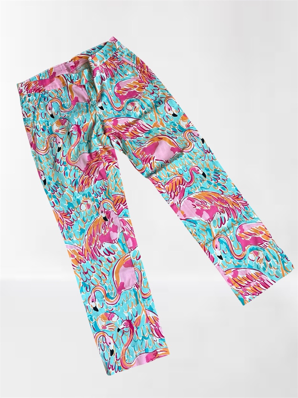 Lilly Pulitzer Flamingo Print Straight Leg Pants – Size 2